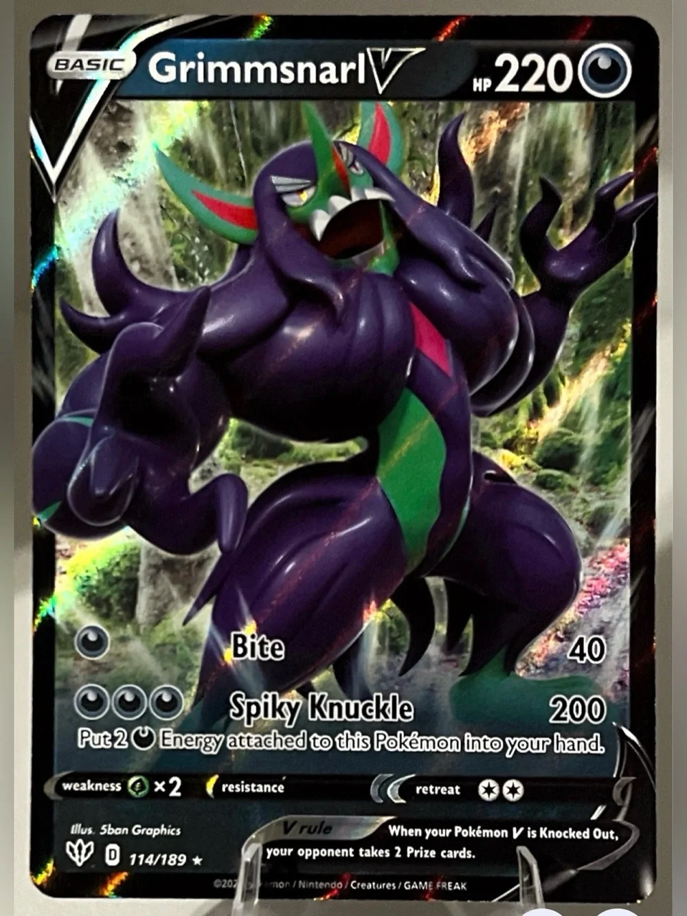 Pokémon TCG: Darkness Ablaze - GRIMMSNARL V 114/189 NM